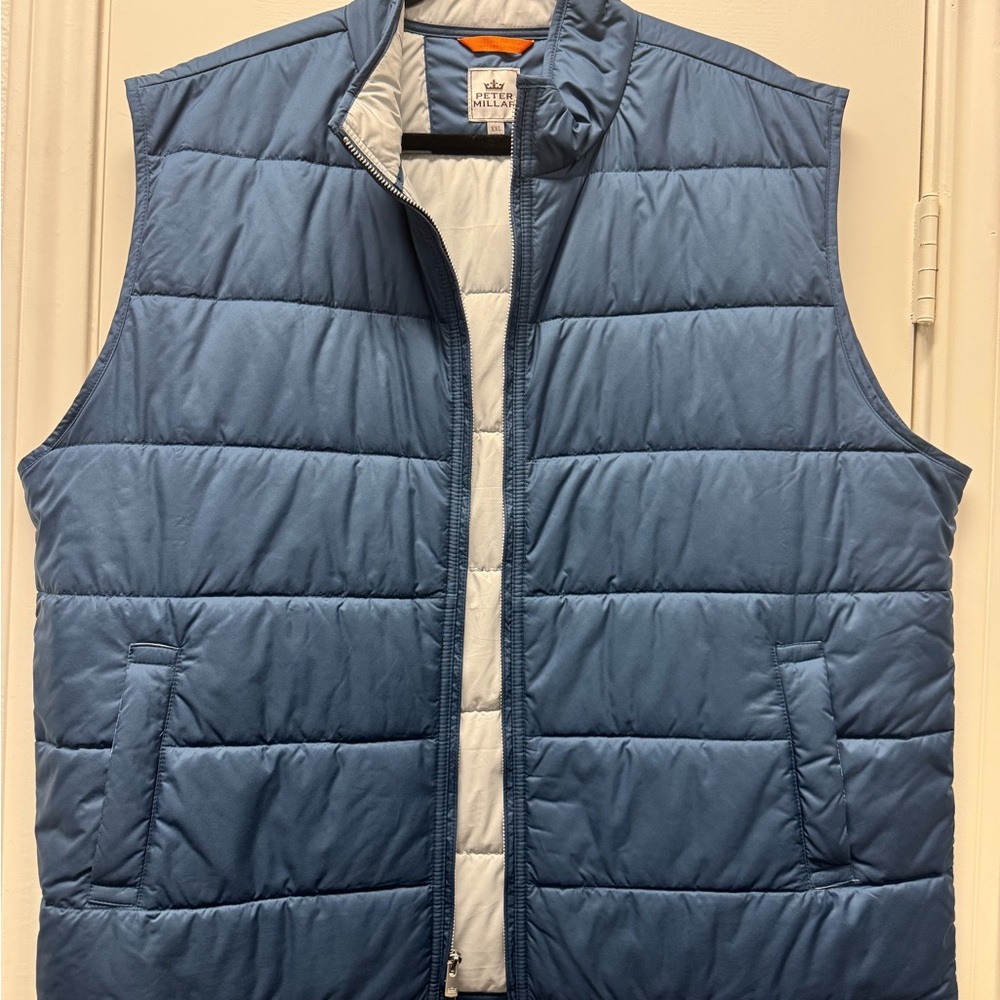 Peter Millar Men's Blue Quilted Vest